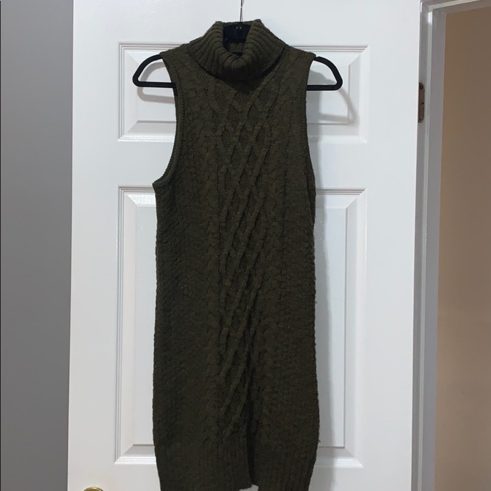 Olive sweater dress